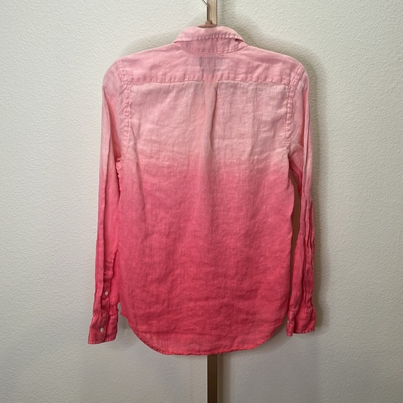 Vineyard Vines long sleeve button down Linen shirt Pink XS - Picture 6 of 6